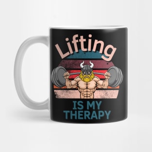 Lifting Is My Therapy Viking Edition Mug